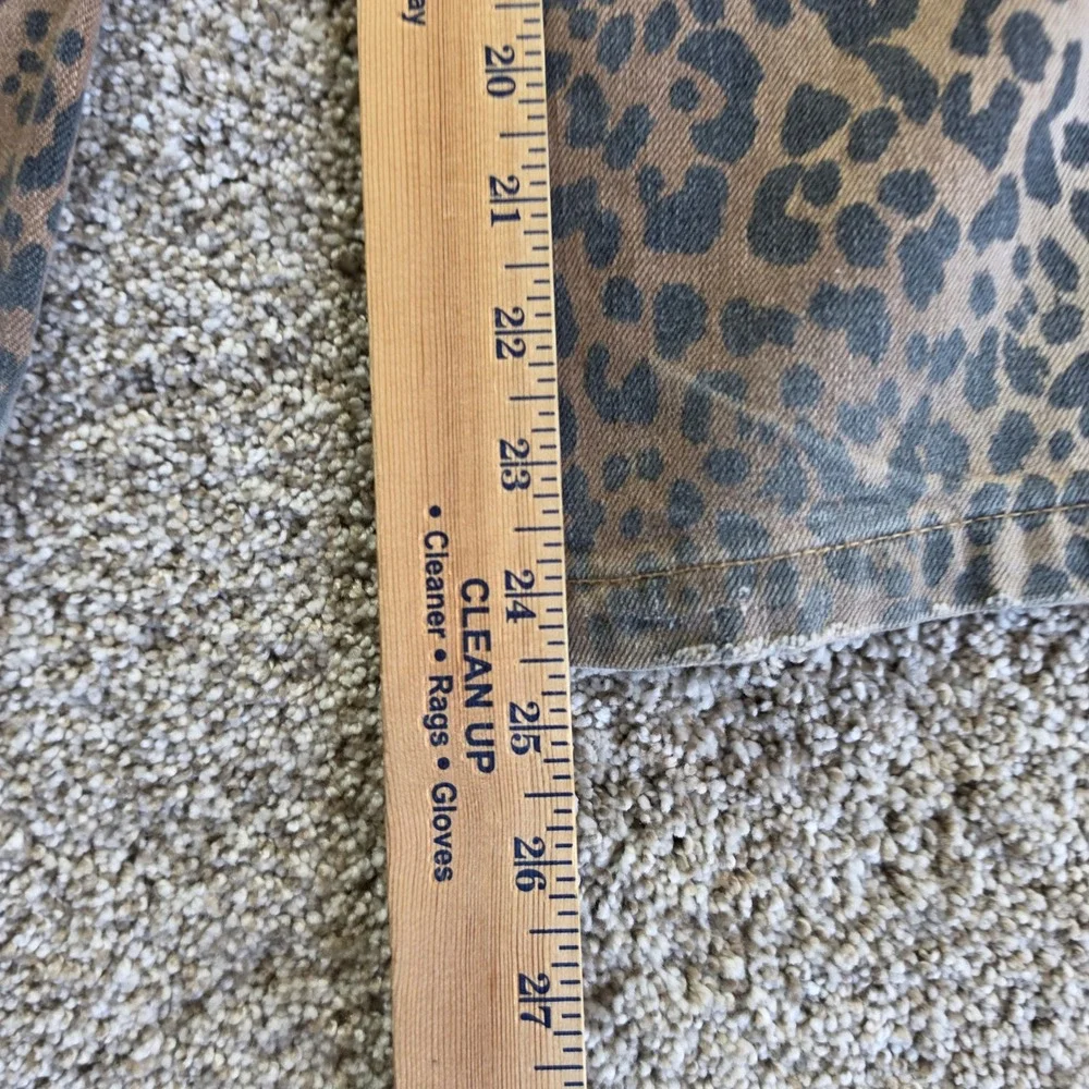 Gap Easy Wide-Leg Pull-On Jean Girls L 10-11 Tan Leopard Print Casual Athletic